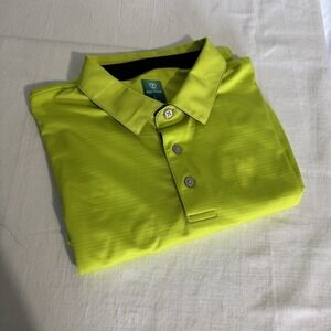 Pro Tour Men's Performance Golf Polo Shirt - neon green/yellow,‎ Size L